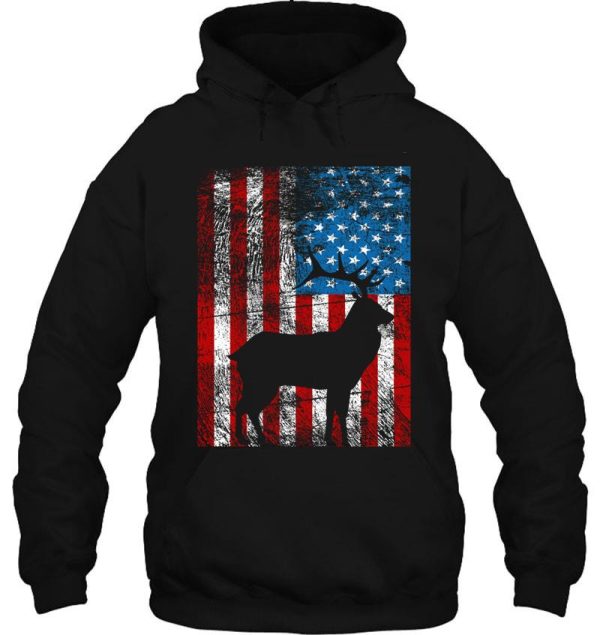 deer hunting american flag usa proud hunter gift idea hoodie