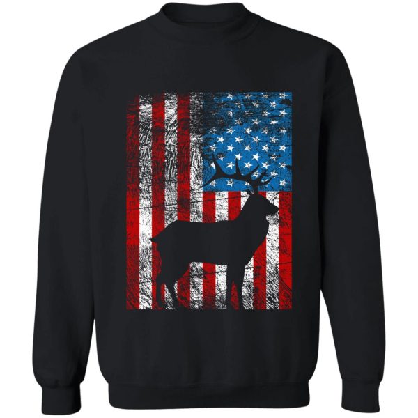 deer hunting american flag usa proud hunter gift idea sweatshirt