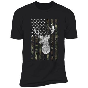 deer hunting buck camouflage flag shirt