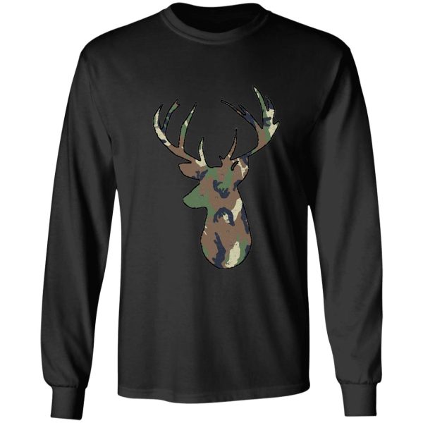 deer hunting buck head distressed long sleeve