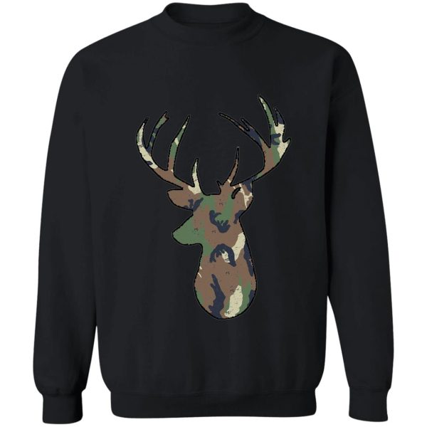 deer hunting buck head distressed sweatshirt