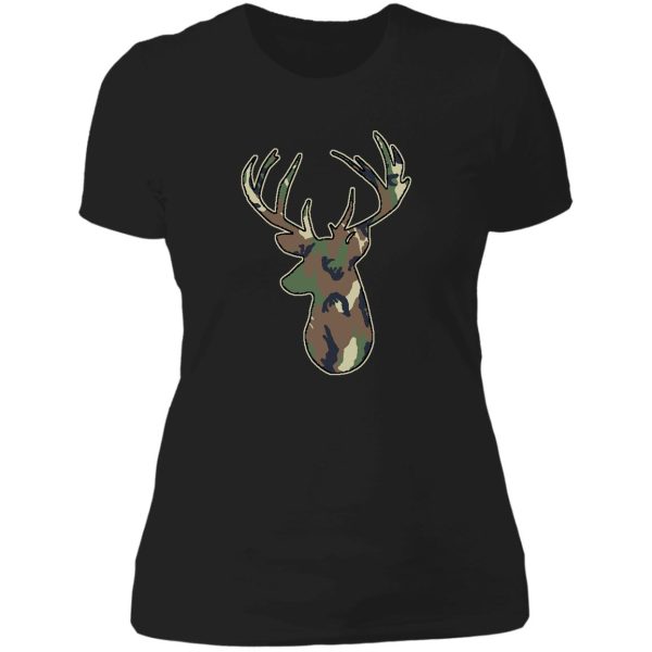 deer hunting buck head lady t-shirt