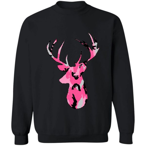 deer hunting buck head pink sweatshirt