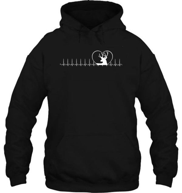 deer hunting buck heartbeat hoodie