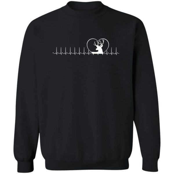 deer hunting buck heartbeat sweatshirt