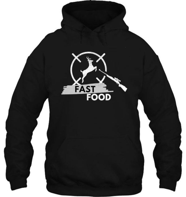 deer hunting fast food funny framed hoodie