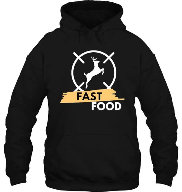 deer hunting fast food funny framed hoodie