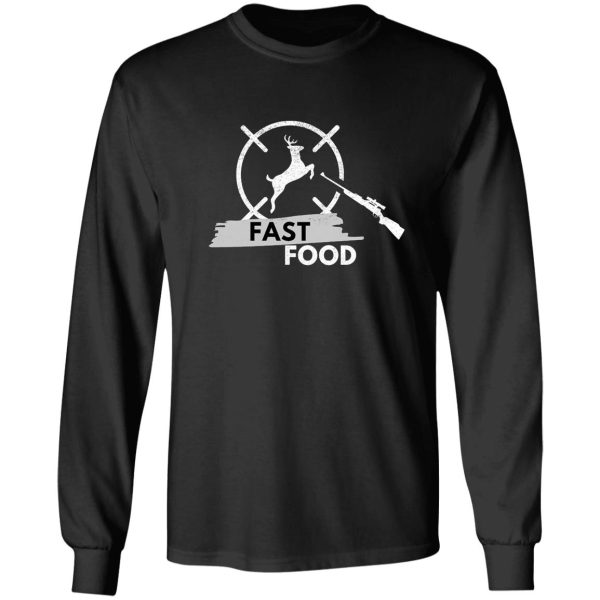 deer hunting fast food funny framed long sleeve