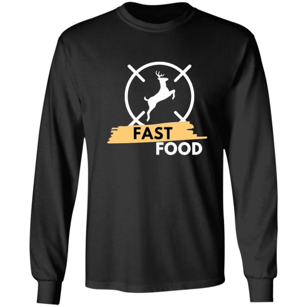 deer hunting fast food funny framed long sleeve