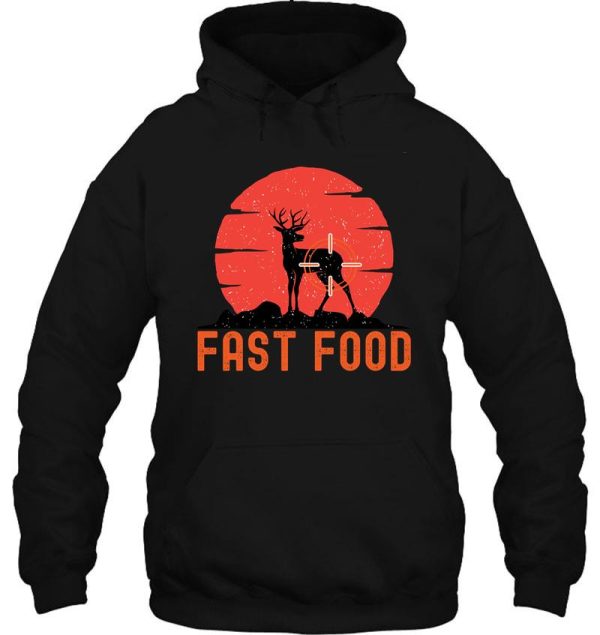 deer hunting fast food funny hunter hoodie