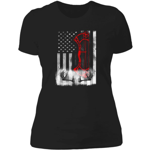 deer hunting flag t-shirt lady t-shirt