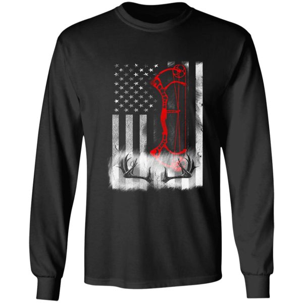 deer hunting flag t-shirt long sleeve