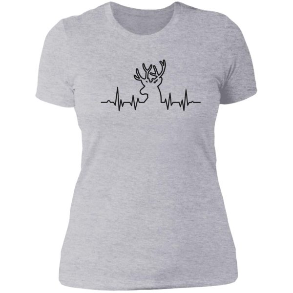 deer hunting heartbeat lady t-shirt