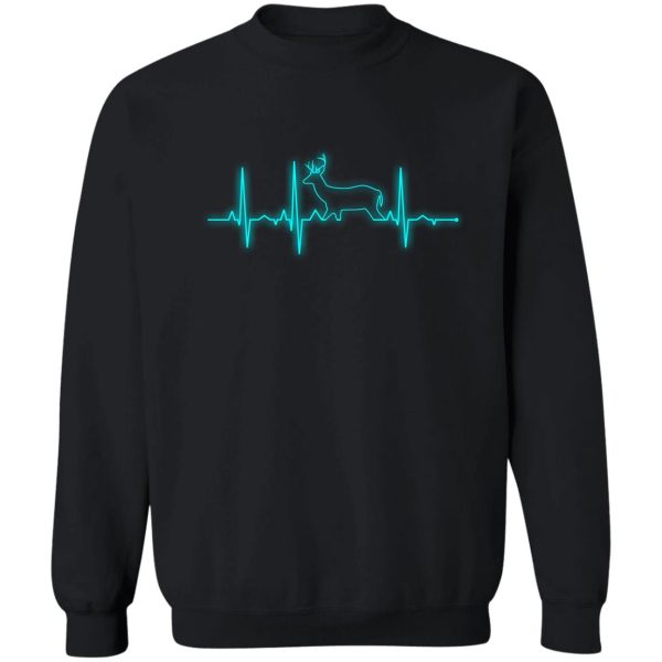 deer hunting heartbeat sweatshirt