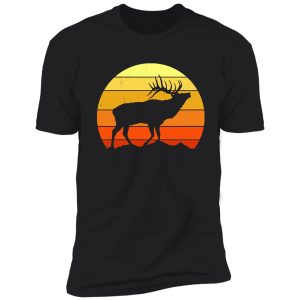 deer hunting retro sunset hunter hunting gift t-shirt shirt