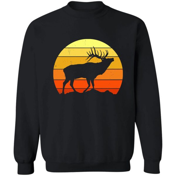 deer hunting retro sunset hunter hunting gift t-shirt sweatshirt