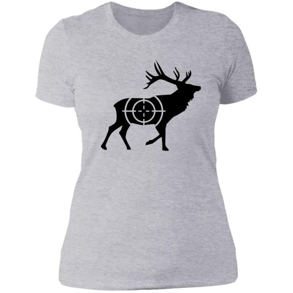 deer hunting target lady t-shirt