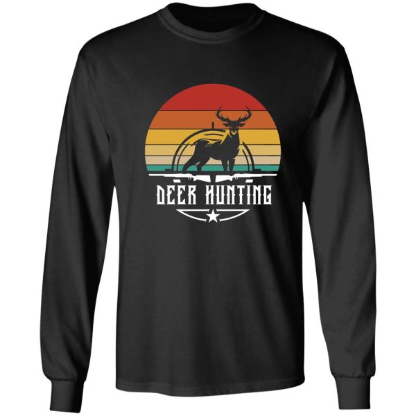 deer hunting v-neck t-shirt long sleeve