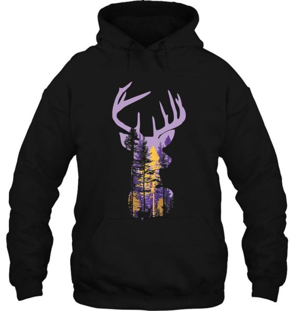 deer in nature minnesota vikings colors hoodie