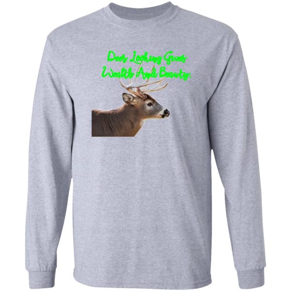 deer looking gives wealth and beauty. long sleeve