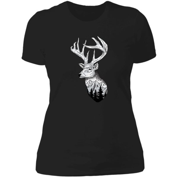 deer & nature lady t-shirt