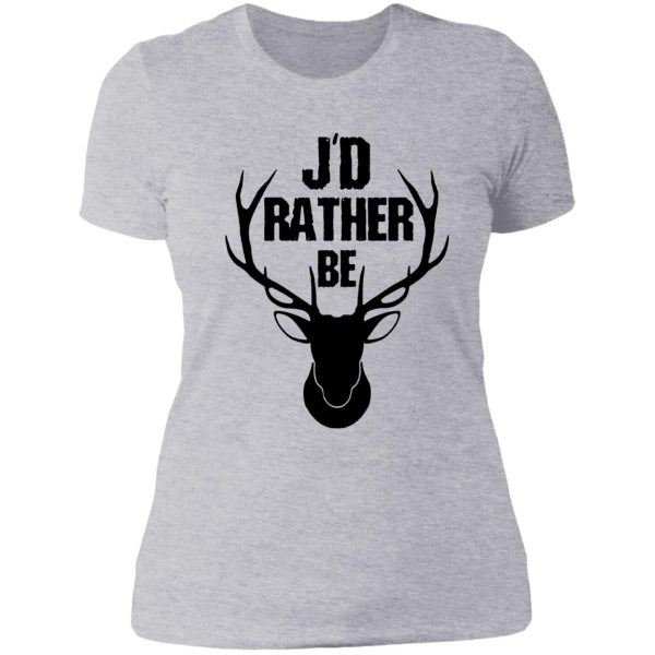 deer of rather be patch lady t-shirt