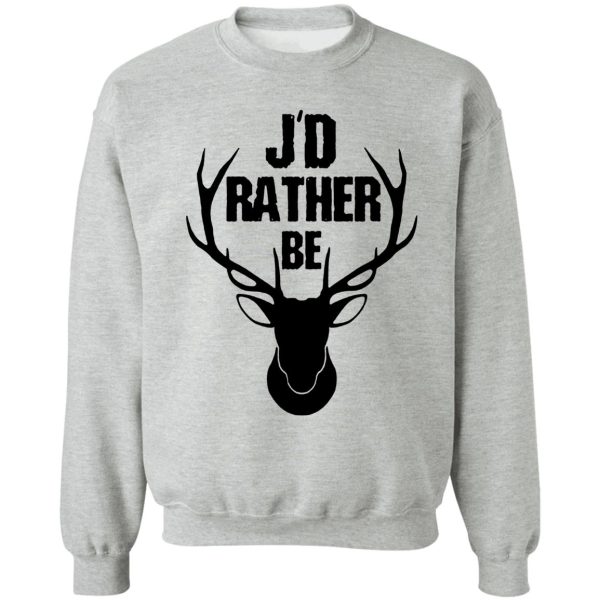 deer of rather be patch sweatshirt