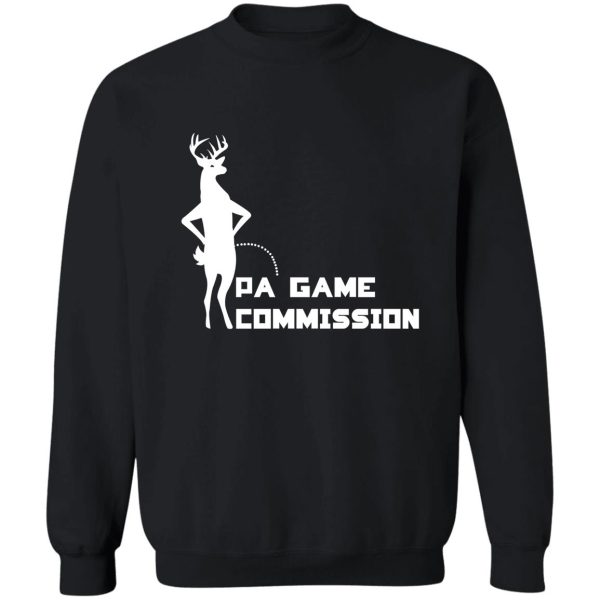 deer peeing on pa game commission sweatshirt