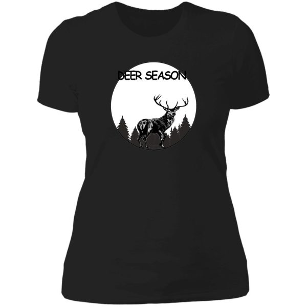 deer season deer stalking lady t-shirt