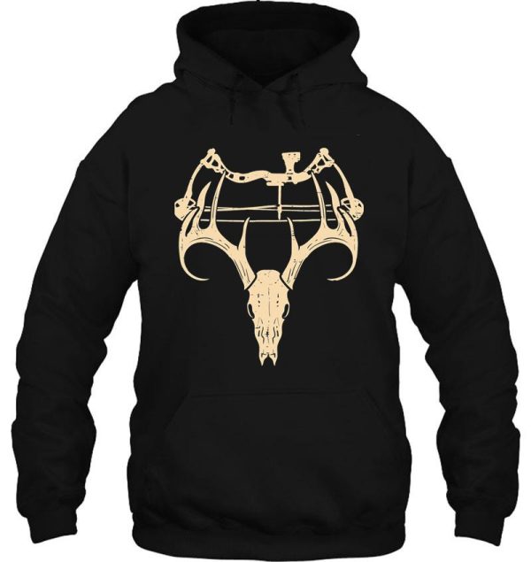 deer skull compound bow retro hunting archery dad archer hoodie