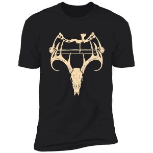 deer skull compound bow retro hunting archery dad archer shirt