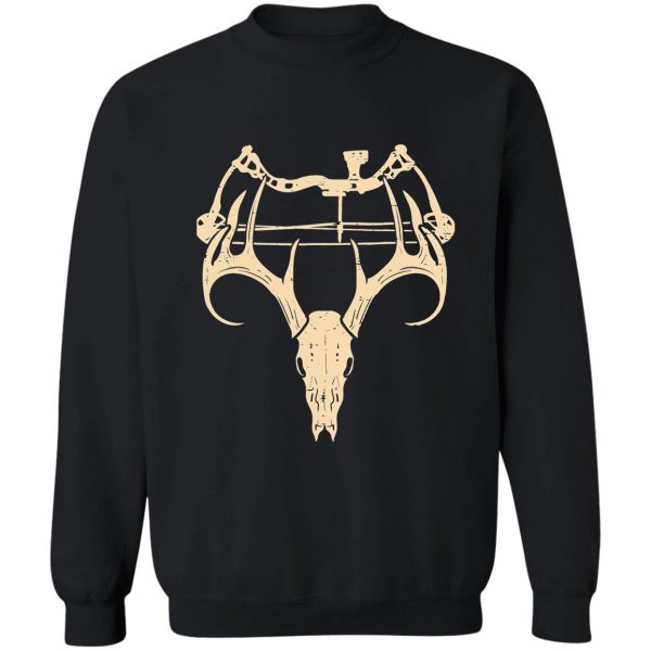 deer skull compound bow retro hunting archery dad archer sweatshirt