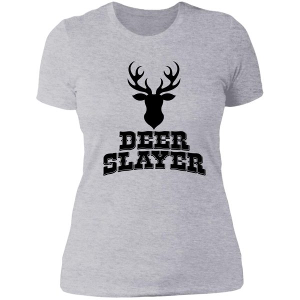 deer slayer hunter killer buck hunting season outdoor target bow lover lady t-shirt