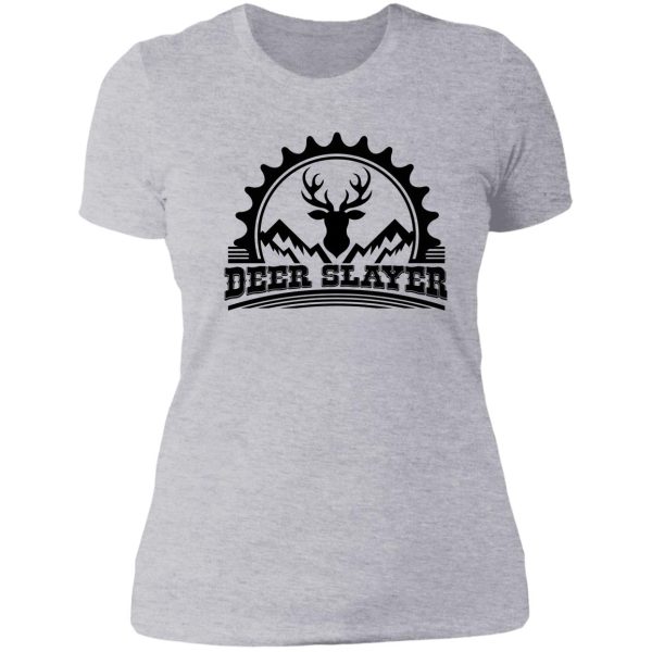 deer slayer hunter killer buck hunting season outdoor target bow lover lady t-shirt