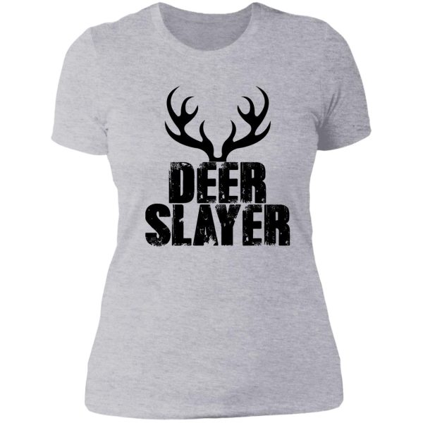 deer slayer hunter killer buck hunting season outdoor target bow lover lady t-shirt