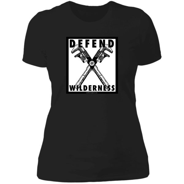 defend wilderness - monkey wrenches lady t-shirt