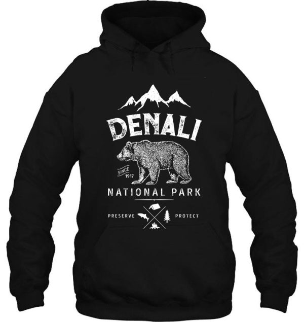 denali t shirt national park and preserve - vintage bear gifts men women kids youth hoodie