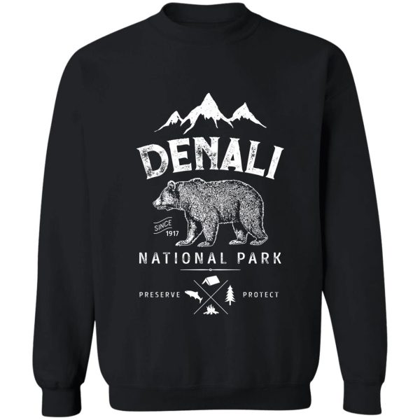 denali t shirt national park and preserve - vintage bear gifts men women kids youth sweatshirt
