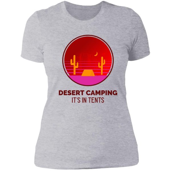 desert camping lady t-shirt