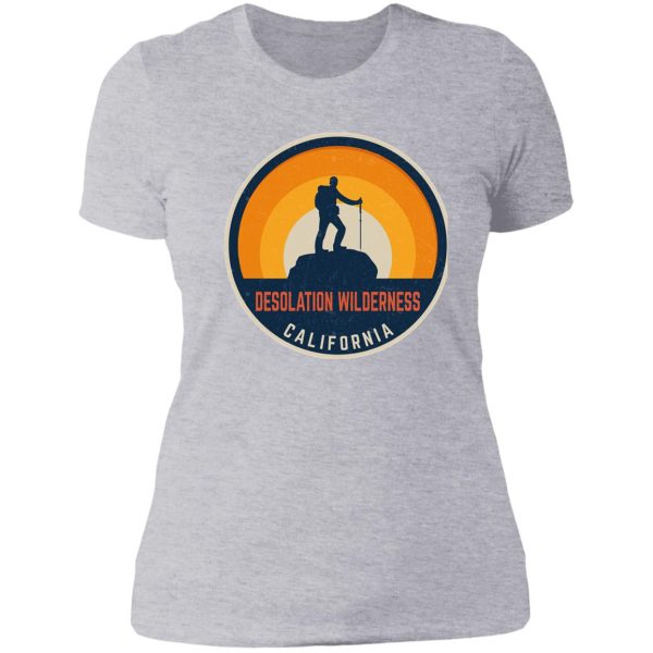 desolation wilderness california hiking lady t-shirt