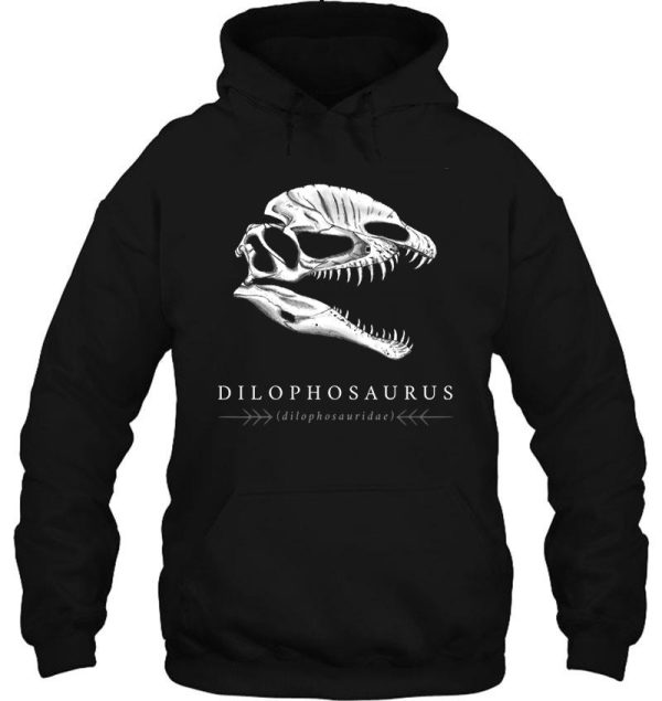 dilophosaurus dinosaur skull hoodie