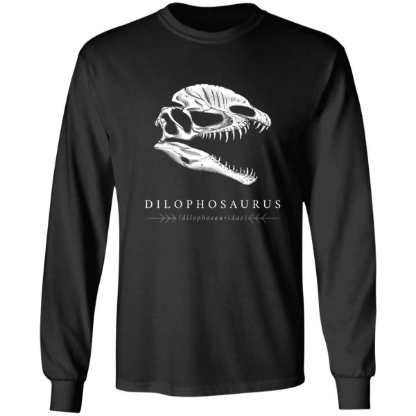 dilophosaurus dinosaur skull long sleeve