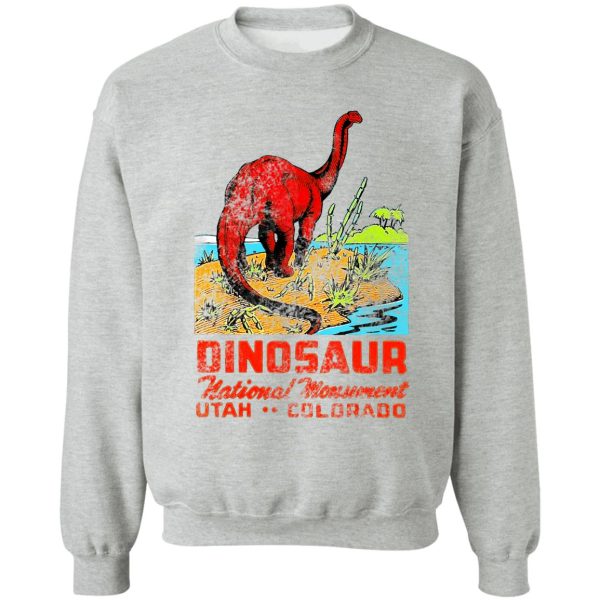 dinosaur national monument utah colorado vintage travel decal sweatshirt