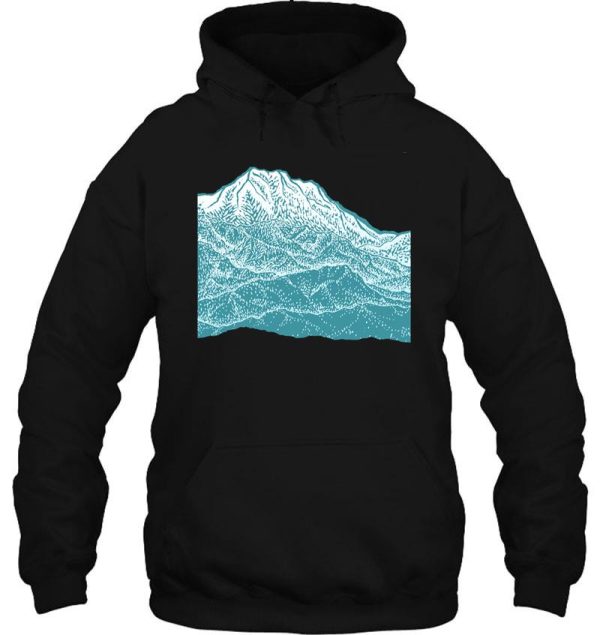 distant snow- 遠雪 linocut hoodie