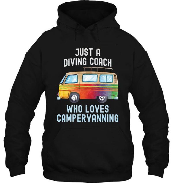 diving coach loves campervanning diver hoodie