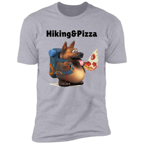 dog loves hiking and loves pizza shirt