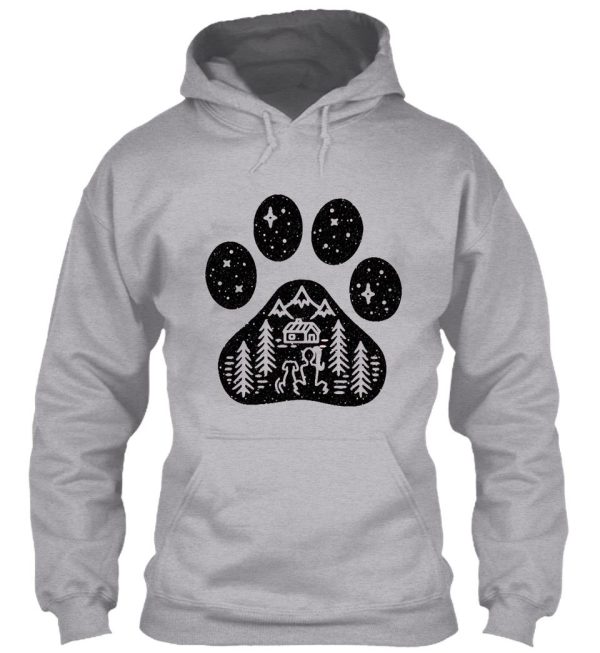 dog paw camping best gift for puppies lover hoodie