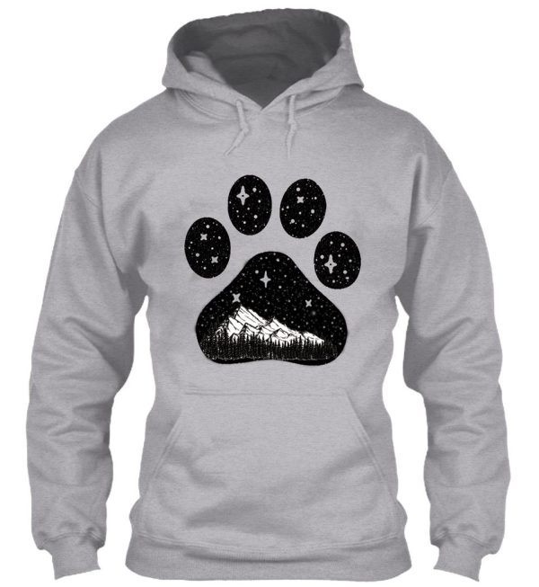 dog paw camping forest mountain gift for puppies lover hoodie