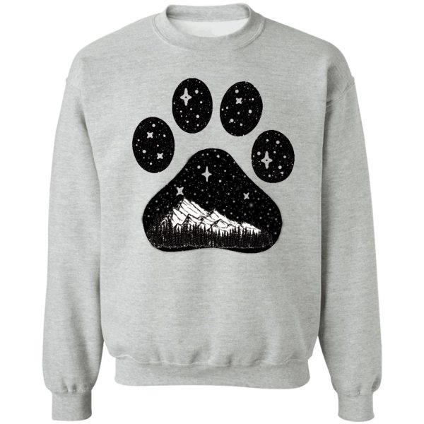 dog paw camping forest mountain gift for puppies lover sweatshirt