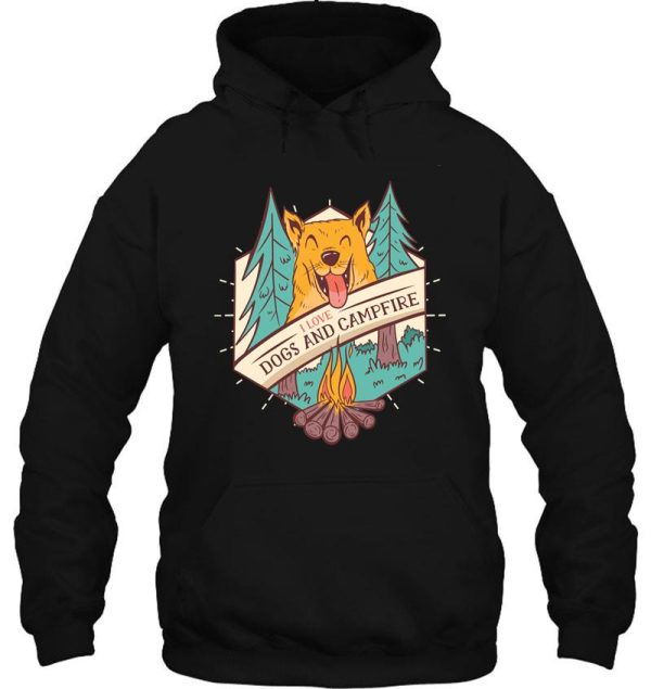 dogs and campfire hoodie